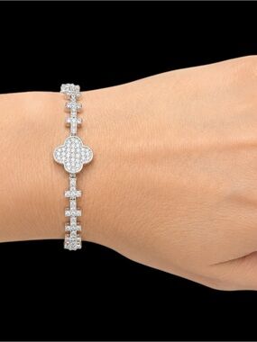 Clover Plated Silver Bracelet